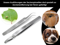 Zeckenzangen-Set 2-Teilig Hunde Katze Zeckenentferner