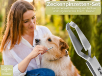 Zeckenzange Zeckenpinzette im 3er Set