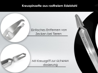 Zeckenpinzetten-Set Zeckenentferner Zeckenzange Zeckenhaken