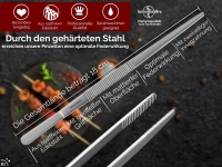 K�chenpinzette Grillpinzette Kochpinzette Pinzette Edelstahl Gerade  18,0 cm