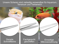 Pflanzenschere Terrarium Schere fr Aquascaping oder Terrarienpflege 18 cm