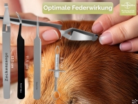 4-Teiliges Zecken-Pinzetten Set Zeckenzange Parasitenentfernung