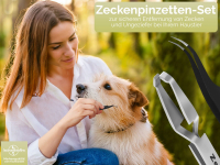 Zecken-Pinzetten Set 5-Teilig Zeckenzange Zeckenentferner Spitz Gerade