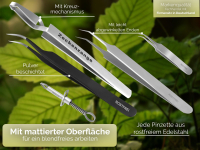 Zecken-Pinzetten Set 5-Teilig Zeckenzange Zeckenentferner Spitz Gerade