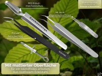 Zecken-Pinzetten Set 5-Teilig Zeckenzange Zeckenentferner Spitz Gerade