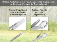 Zeckenzangen Set fr Hunde Katzen Menschen Zeckenentferner-Set