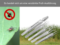 Zeckenentferner-Set Zeckenzange Zecken-Pinzette Spitzpinzette Parasitenzange