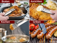 Grillzange Grillpinzette Gerade Grill-Pinzette Edelstahl 20 cm Extrem Griffig