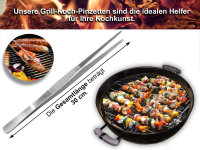 Grillzangen Set Grillpinzette 30 cm Grill-Set Edelstahl BBQ Grill Werkzeug Set Bratwurst und Grillfleisch