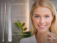 Zupfpinzette Augenbrauenpinzette Spitzpinzette 13 cm aus Edelstahl zum zupfen von Augenbrauen Haaren und eingewachsenen Barthaaren