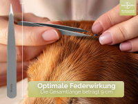 Zeckenzange Splitterpinzette Spitz Fremdkrper Pinzette Zeckenpinzette Solingen 9 cm