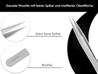 Spitze Przisions-Pinzette zum universellen Einsatz Haarzupfpinzette Splitterpinzette Pinzette Spitz fr Feinarbeiten