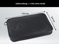 Universal Echt Leder Etui Schwarz 13,5 cm