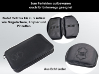 Universal Echt Leder Etui Schwarz 13,5 cm