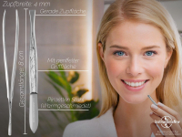 Zupfpinzette aus Solingen Pinzette Gerade zum Zupfen von kleinsten H�rchen 8 cm