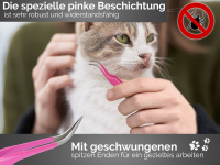 Premium Zeckenpinzette Zeckenzange Edelstahl Zecken Pinzette Hunde Katzen rostfreier Qualittsstahl Pink