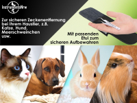 Premium Zeckenpinzette Zeckenzange Edelstahl Zecken Pinzette Hunde Katzen rostfreier Qualittsstahl Wei + Etui