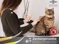 Premium Zeckenpinzette Zeckenzange Edelstahl Zecken Pinzette Hunde Katzen rostfreier Qualittsstahl Gelb