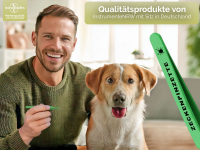 Premium Zeckenpinzette Zeckenzange Edelstahl Zecken Pinzette Hunde Katzen rostfreier Qualittsstahl Grn