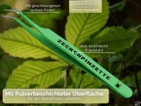 Premium Zeckenpinzette Zeckenzange Edelstahl Zecken Pinzette Hunde Katzen rostfreier Qualit�tsstahl Gr�n