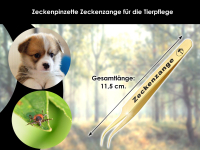 Premium Zeckenpinzette Zeckenzange Titan Edelstahl Zecken Pinzette Hunde Katzen rostfreier Qualittsstahl Gold