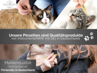 Premium Zeckenpinzette Zeckenzange Titan Edelstahl Zecken Pinzette Hunde Katzen rostfreier Qualittsstahl Gold + Etui