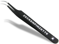 Zeckenzange Feine Spitze Zeckenpinzette Pinzette mit schwarzer Beschichtung zur optimalen Zeckenentfernung 11,5 cm