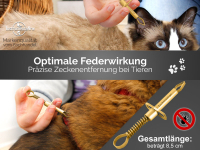 Zeckenentferner Zeckenzange Zeckengreifer mit Federung