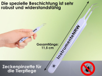 Zeckenzange Zeckenentferner mit abgewinkelten Enden fr Hunde, Katzen oder andere Haustiere