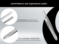 Zupfpinzette fr Augenbrauen mit gerader Zupfflche 8,8 cm
