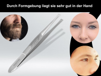 Zupfpinzette fr Augenbrauen mit gerader Zupfflche 8,8 cm