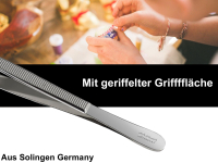 Pinzette aus Solingen mit abgerundeter Spitze 12 cm