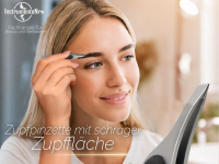 Augenbrauen Pinzette Zupfpinzette mit schwarzen Antirutsch Soft Griff