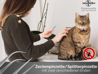 Zeckengreifer 2 Seitiger Zeckenentferner Zeckenpinzette fr Haustiere mit Etui