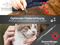 Zeckengreifer 2 Seitiger Zeckenentferner Zeckenpinzette fr Haustiere mit Etui