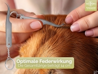 Premium Zeckenpinzette Zeckenzange Schl��elanh�nger zum Zecken Entfernen mit Aufbewahrungsetui
