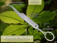 Premium Zeckenpinzette Zeckenzange Schl��elanh�nger zum Zecken Entfernen mit Aufbewahrungsetui