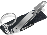 Kreuzpinzette Zeckenzange Zeckenpinzette mit Schlüsselanhänger und edlem Etui 8 cm bestens geeignet für Reisen oder Kurztrips