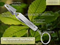 Kreuzpinzette Zeckenzange Zeckenpinzette mit Schlsselanhnger und edlem Etui 8 cm bestens geeignet fr Reisen oder Kurztrips