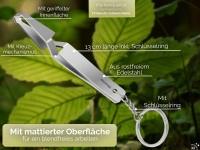 Kreuzpinzette Zeckenzange Zeckenpinzette mit Schl�sselanh�nger und edlem Etui 8 cm bestens geeignet f�r Reisen oder Kurztrips