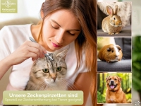 Hunde Zeckenzange Zeckenpinzette mit Etui Edelstahl Zeckenentferner 13,5 cm