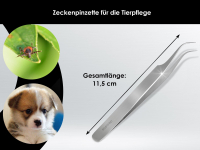 Premium Zeckenpinzette Zeckenzange Edelstahl Zecken Pinzette Hunde Katzen Tiere rostfreier Qualittsstahl Silber + Etui