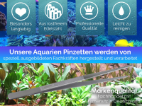 Premium Futterpinzette Aquarium Pinzette mit V Zahnung 35 cm aus gehrtetem rostfreiem Edelstahl