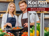 Profi Grillpinzette K�chenpinzette Kochpinzette Pinzette mit V Zahnung aus Edelstahl 10,5 cm