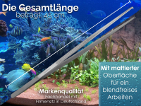 Premium Futterpinzette Aquarium Pinzette mit V Zahnung 45 cm aus gehrtetem rostfreiem Edelstahl