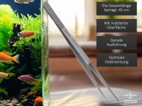 Premium Futterpinzette Aquarium Pinzette mit V Zahnung 45 cm aus geh�rtetem rostfreiem Edelstahl