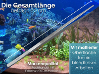 Premium Futterpinzette Lange Aquarium Pinzette mit Zahnung aus Edelstahl 60 cm