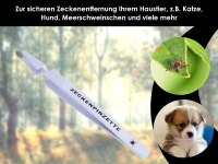 Premium Zeckenzange Zecken Kreuzpinzette Pinzette fr Hunde Katzen wei 13 cm Optimale Zeckenentferner zum mhelosen Zecken entfernen