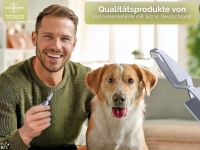 Premium Zeckenzange Zecken Kreuzpinzette Pinzette f�r Hunde Katzen wei� 13 cm Optimale Zeckenentferner zum m�helosen Zecken entfernen