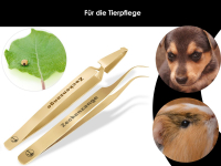 Hunde Zeckenentferner Komplett Set Zeckenpinzetten Set Titan 2-Teilig Zeckenzange Zecken Pinzette